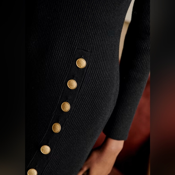 SEZANE Harper Dress In Black - Picture 3 of 7